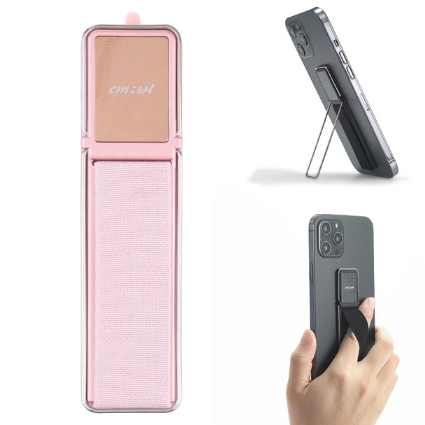 cmzwt CPS-030 Adjustable Folding Magnetic Mobile Phone Holder Bracket with Grip (Rose Gold)