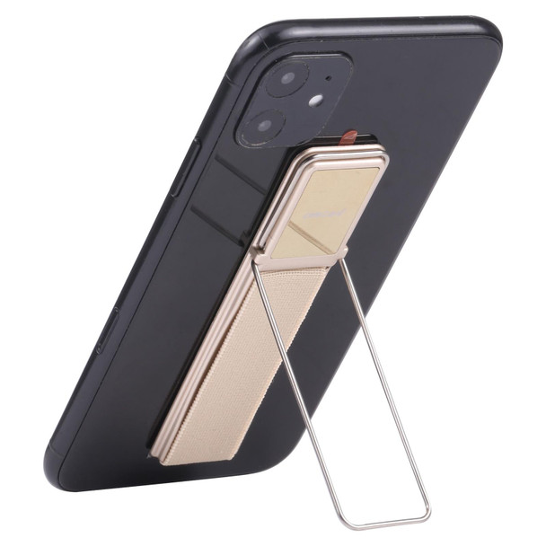 cmzwt CPS-030 Adjustable Folding Magnetic Mobile Phone Holder Bracket with Grip (Gold)
