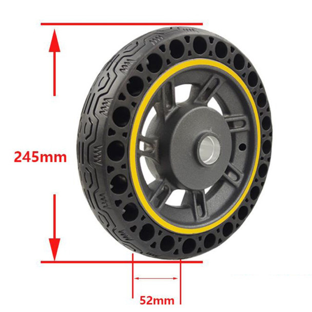 60/70-6.5 Scooter Tire Tubeless Explosion-proof Electric Bicycle Scooter Wear-resistant Solid Wheel for Ninebot Max G30 - Yellow