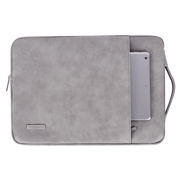 CANVASARTISAN L11-89 13'' Notebook Sleeve PU Leather Anti-dust Full Protection Laptop Computer Sleeve Handbag - Grey