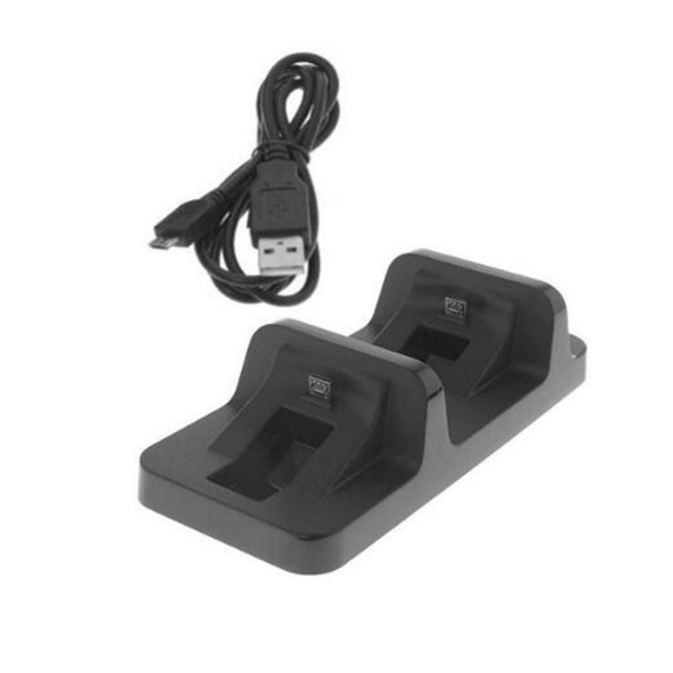 Practical Dual USB Charging Dock Station Stand for PS4 Controller - Black