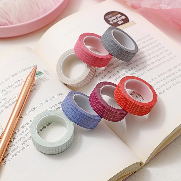 10 PCS Simple Manual Decorative Stickers Plaid Material Tape(FG-06)