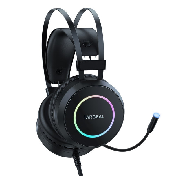 TARGEAL 7.1 Surround Sound USB Wired Headphones Noise Canceling PC Gaming Headset with RGB Light