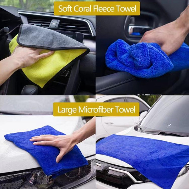 14 PCS / Set Car Wash Gloves Double-Sided Wiper Towel