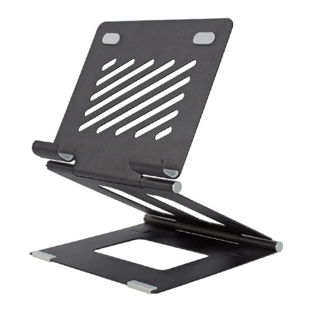 A37 Laptop Stand Metal Ergonomic Foldable Computer Stand Riser Holder Notebook Stand - Black