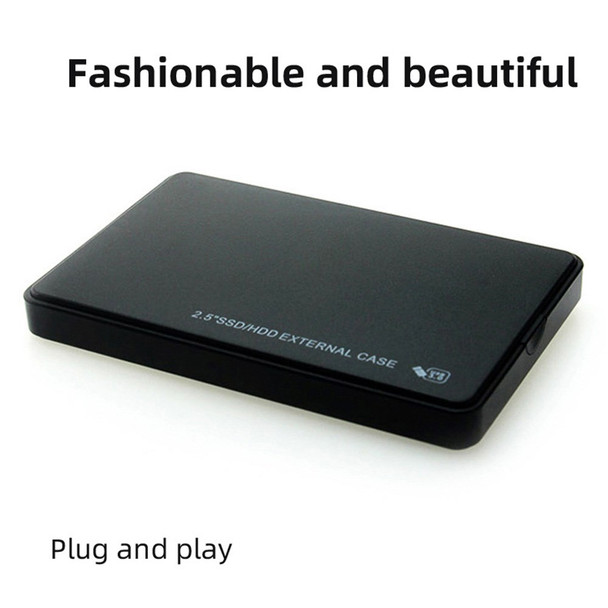 U25 2.5 inch SSD USB3.0 External Hard Drive Enclosure Hard Disk Box Compatible with 2.5-inch SATA Hard Disk - Black