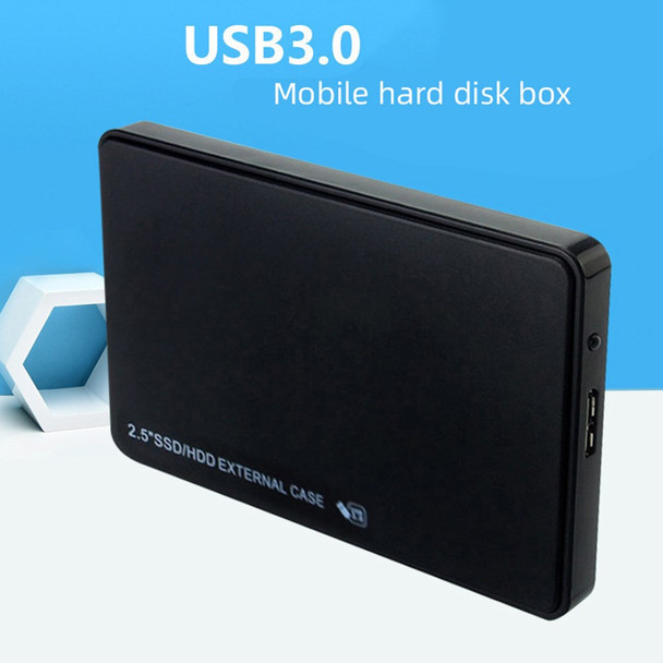 U25 2.5 inch SSD USB3.0 External Hard Drive Enclosure Hard Disk Box Compatible with 2.5-inch SATA Hard Disk - Black