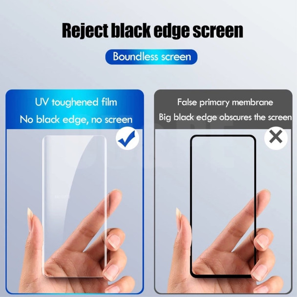 AMORUS UV Liquid Curved Edges Screen Protector for Huawei Mate 20 Pro Tempered Glass Complete Covering Film