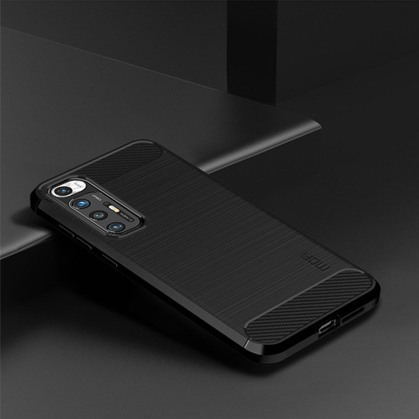 MOFI Carbon Fiber Brushed TPU Cover for Xiaomi Mi 10S - Black