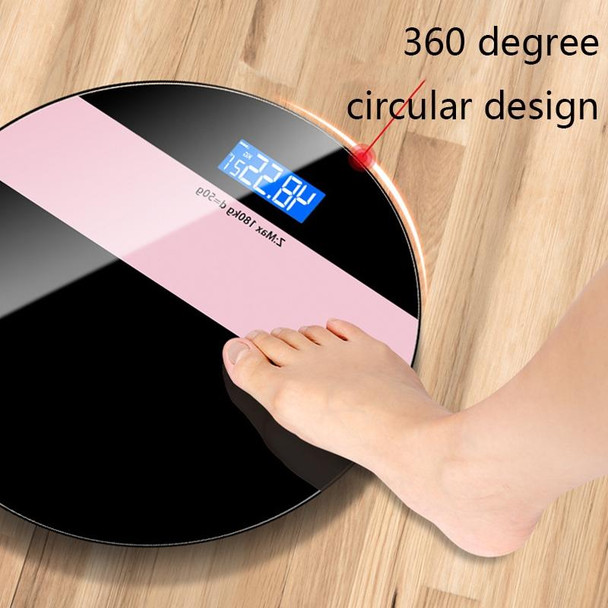 Body Weight Scale USB Home Body Fat Scale Charging Version(Black Pink)