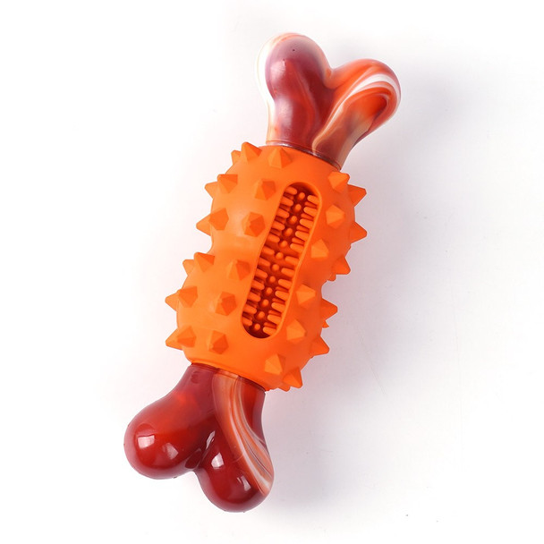 Natural Rubber Dog Toys Bone-Shaped Nylon Dog Teething Toys Treat Dispensing Dog Chewing Toy