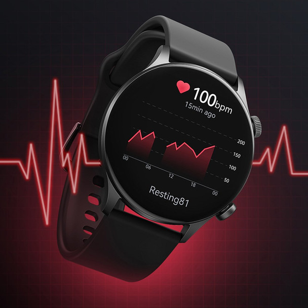HAYLOU RT3 LS16 Smart Watch Waterproof Bluetooth Calls 1.43'' HD Screen Health Status Sports Tracker Monitor Smart Wristband - Black