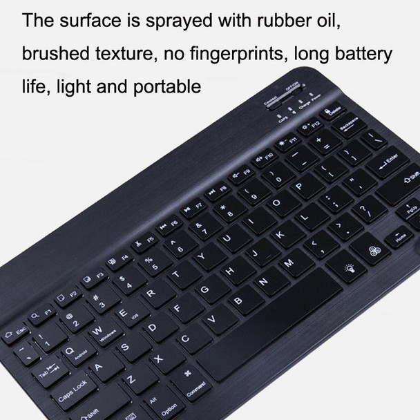 10 Inch RGB Colorful Backlit Bluetooth Keyboard And Mouse Set - Mobile Phone / Tablet(Black)