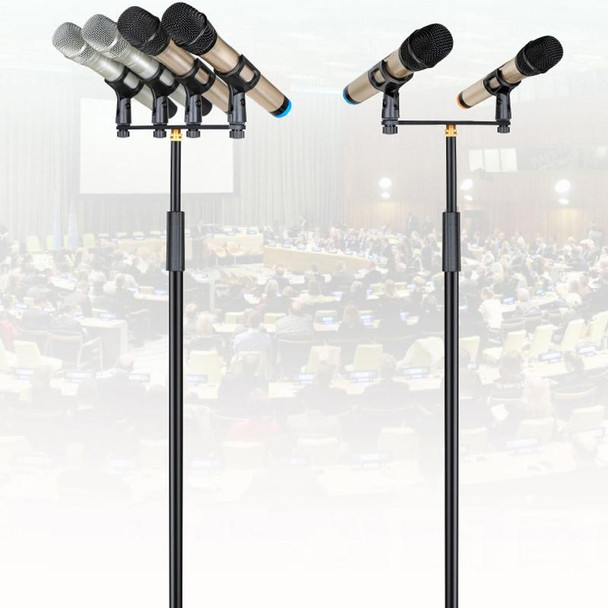 A18 Four-headed  Microphone Clip Aluminum Pole Microphone Accessories