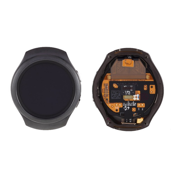 OEM LCD Screen and Digitizer Assembly with Frame (Without Logo) for Samsung Gear S2 SM-R720 - Black