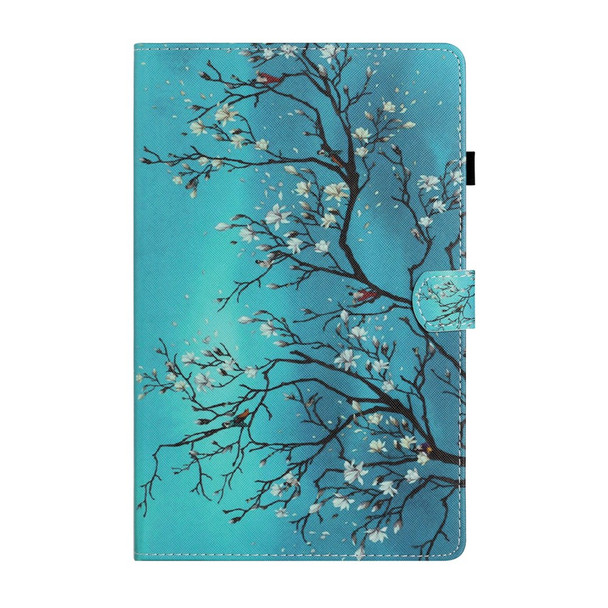 Shockproof Pattern Printing Leather Tablet Stand Case Cover with Card Holder for Lenovo Tab P11 TB-J606F / Tab P11 5G / iPad Air (2013) / iPad Air 2 9.7 (2017 / 2018) - Flower Tree