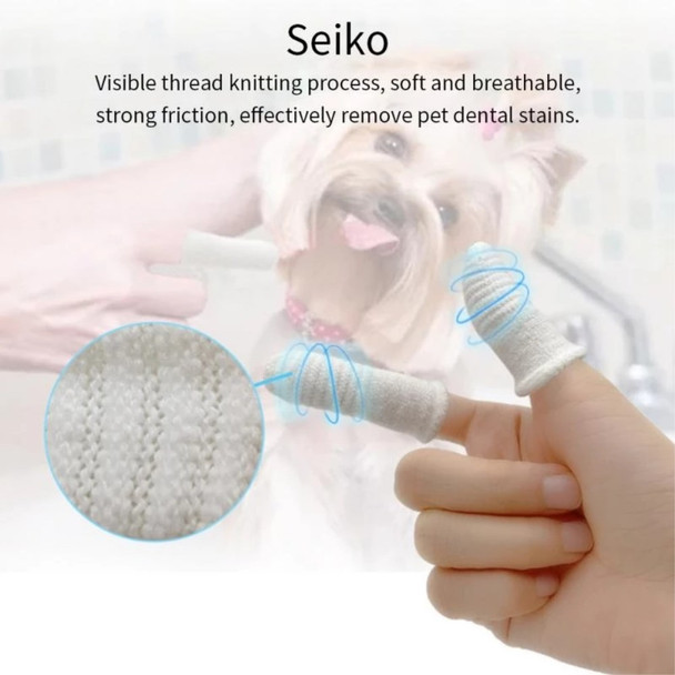 2Pcs/Set Pet Dog Cat Teeth Cleaning Tool Oral Care Toothbrush Finger Sleeve