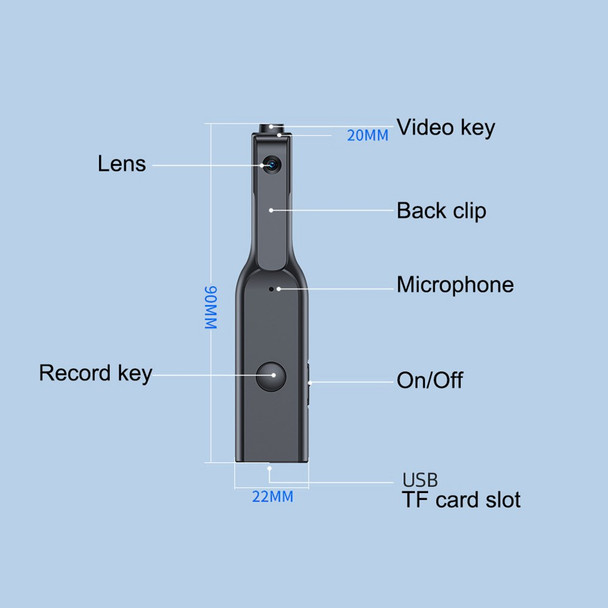 MROBO D5 128G Large Capacity HD 1080P Voice Recorder Noise Reduction Audio Recording Device with Back Clip