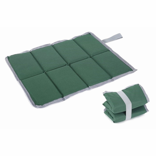 Portable 8-fold Picnic Seat Pad EPE Foam Hiking Seat Pad Folding Seat Pad Outdoor Silver Coated Sitting Mat for Fishing, Camping - Army Green