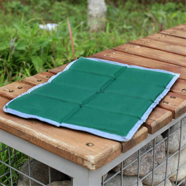 Portable 8-fold Picnic Seat Pad EPE Foam Hiking Seat Pad Folding Seat Pad Outdoor Silver Coated Sitting Mat for Fishing, Camping - Army Green