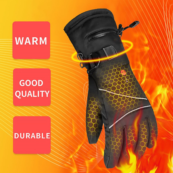 1Pair Electric Heated Gloves Portable Battery Heating Thermal Gloves Touchscreen Function Hand Warmer for Winter Cycling Hiking Skiing Outdoor Sports