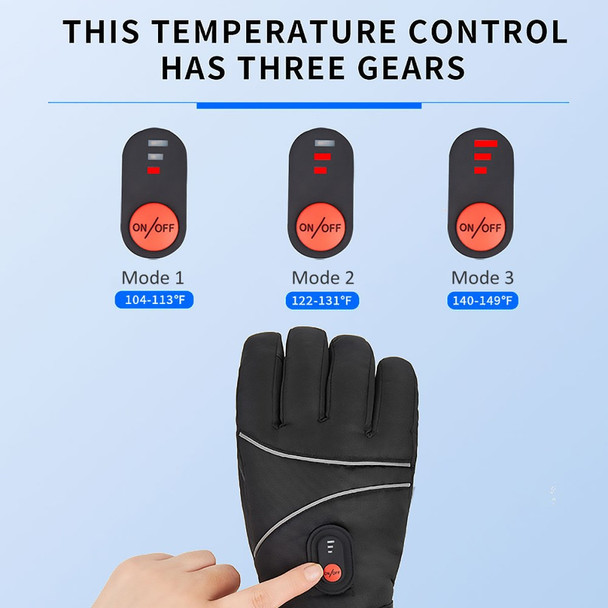 1Pair Electric Heated Gloves Portable Battery Heating Thermal Gloves Touchscreen Function Hand Warmer for Winter Cycling Hiking Skiing Outdoor Sports