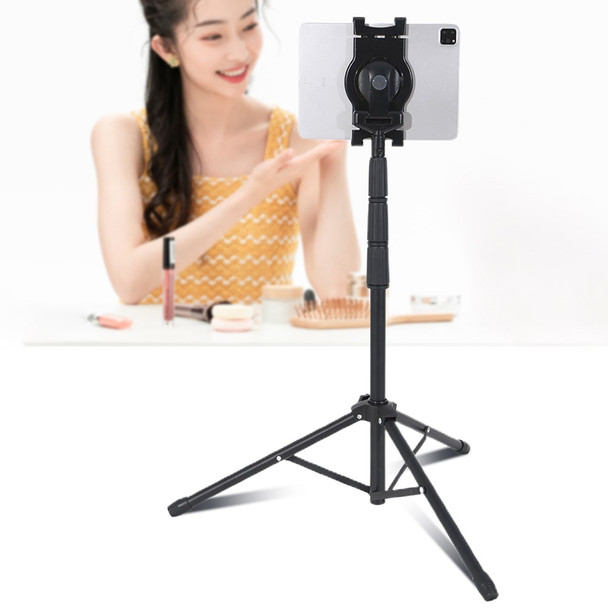 JY306V8 Tablet Tripod Stand Height Adjustable Stand Holder 360-degree Rotating Mount Stand for 7''-10.5'' Tablets and Phones