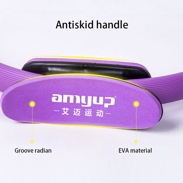 AMYUP AP6225 Yoga Magic Ring Pilates Circle Exercise Equipment Workout Fitness Training Resistance Support Tool - Purple