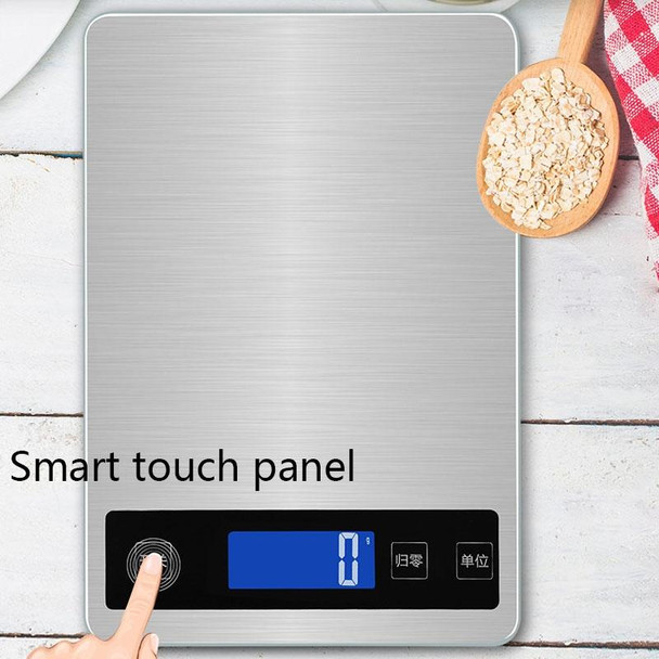 A10-1 Portable USB Kitchen Scale Household Food Baking Tea Quasi-Gram Weight Bench Scale, Specification: 15kg / 1g(Rose Gold)