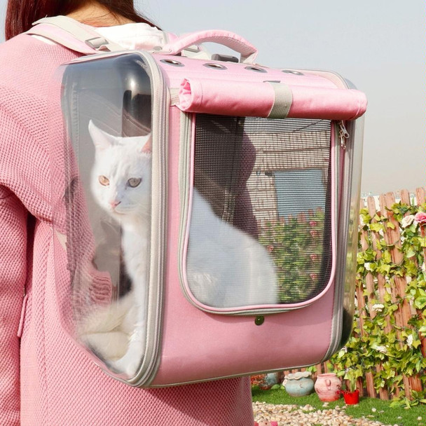 Dogs and Cats Go Out Portable Pet Capsule Backpack Pet Supplies(Pink)