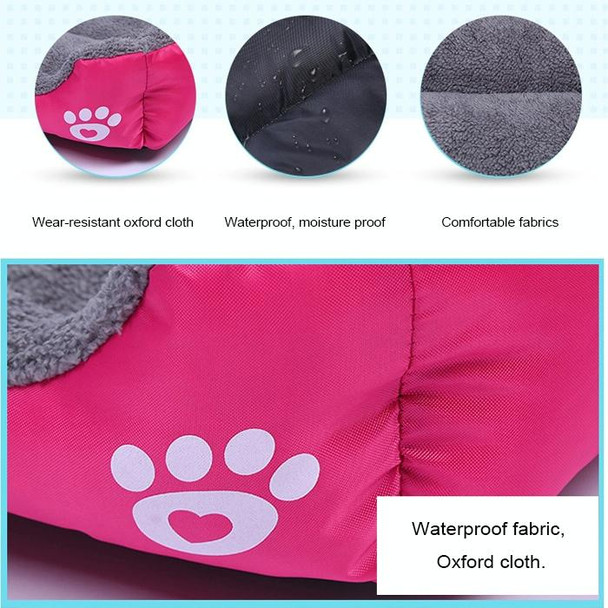 Candy Color Four Seasons Genuine Warm Pet Dog Kennel Mat Teddy Dog Mat, Size: M, 544212cm (Magenta)