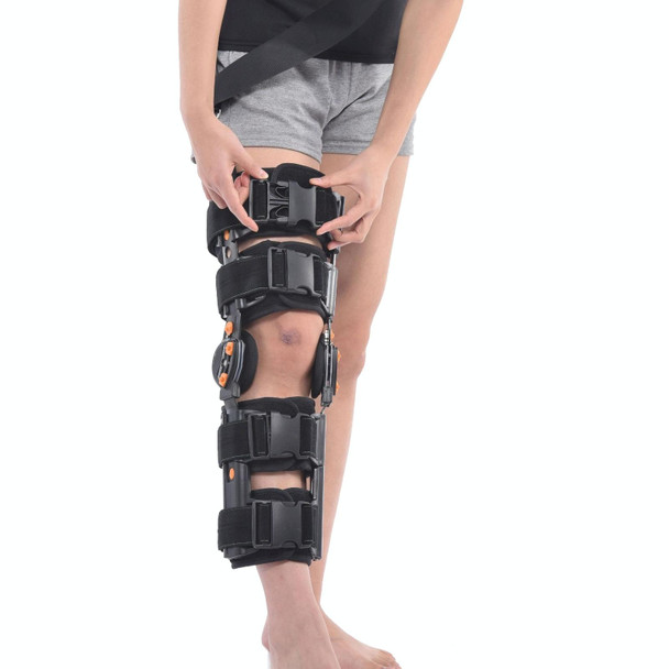 12-Hole Length Adjustable Adult Knee Bracket Leg Fixed Bracket ,Style: Buckle For Easy Wear, Specification: No strap