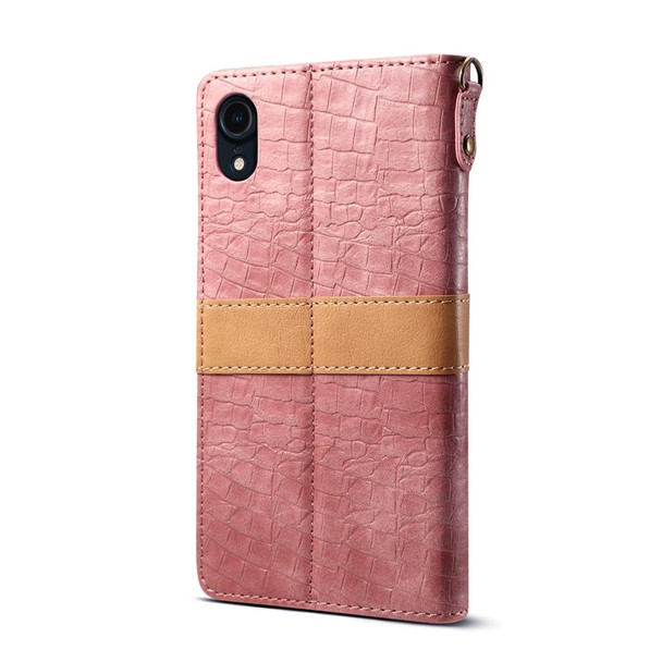 For iPhone XR Leatherette Protective Case(Pink)