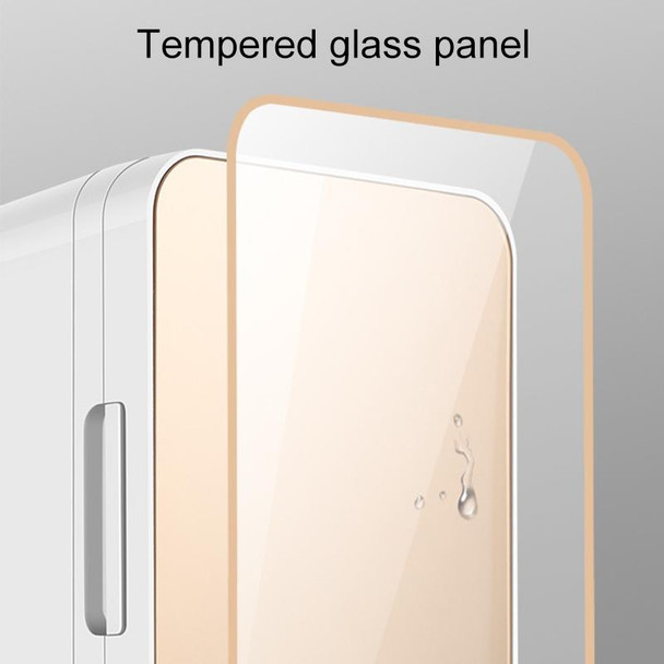 8L 37-48W Tempered Glass Panel Car / Home Mini Refrigerator(Gold)