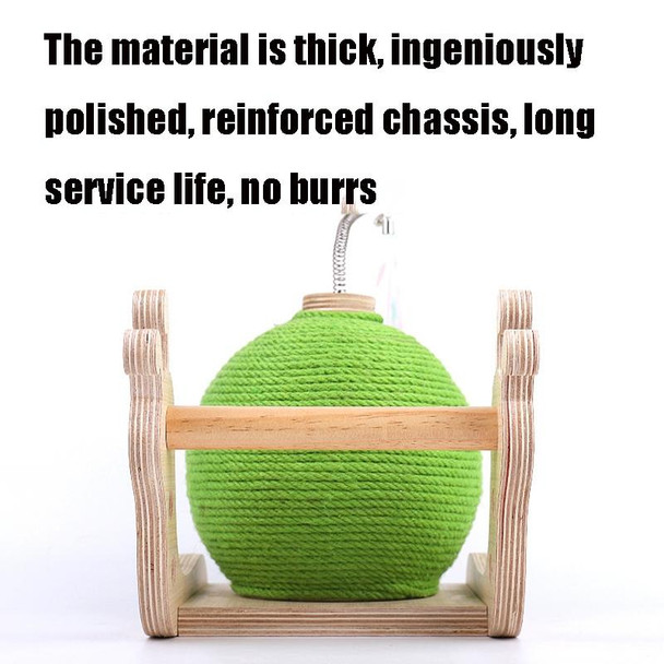 Cat Simulation Snail Self-Hey Toy Cat Catch Ball Bite Resistant Sisal Rope Claw Grinder(Green)