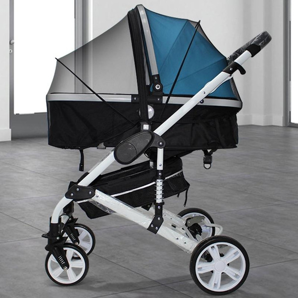 Summer Stroller Mosquito Net Full Cover Multi-Purpose Encrypted Trolley Mosquito Net(Black Net)