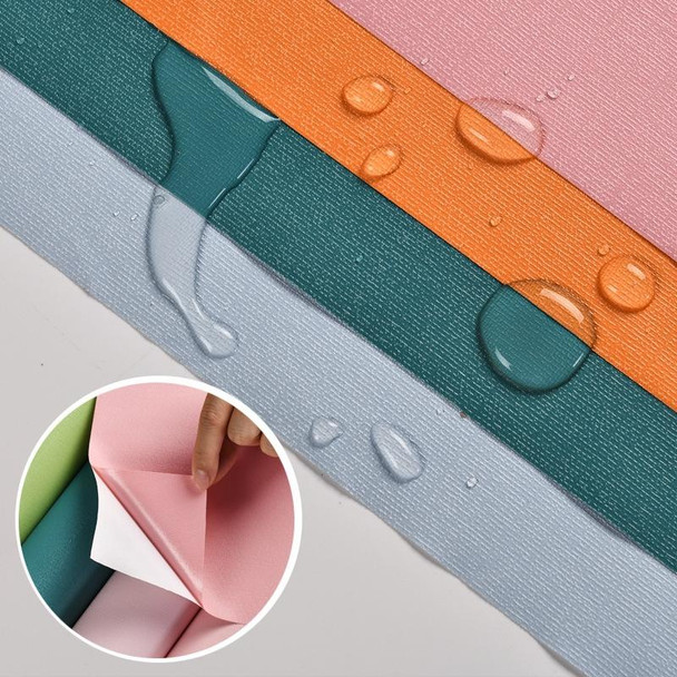 Waterproof Self-Adhesive Macaron Dormitory Wallpaper Solid Color Clothing Store Decoration Wallpaper, Specification: 0.53 x 5m(Rainbow Orange)