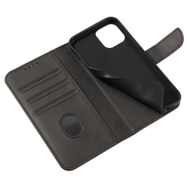 For iPhone 13 Pro Calf Texture Buckle Horizontal Flip Leatherette Case with Holder & Card Slots & Wallet (Black)