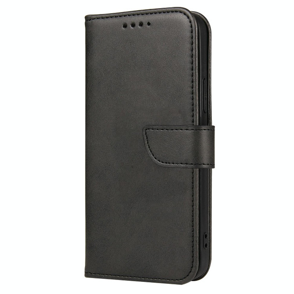 For iPhone 13 mini Calf Texture Buckle Horizontal Flip Leatherette Case with Holder & Card Slots & Wallet (Black)