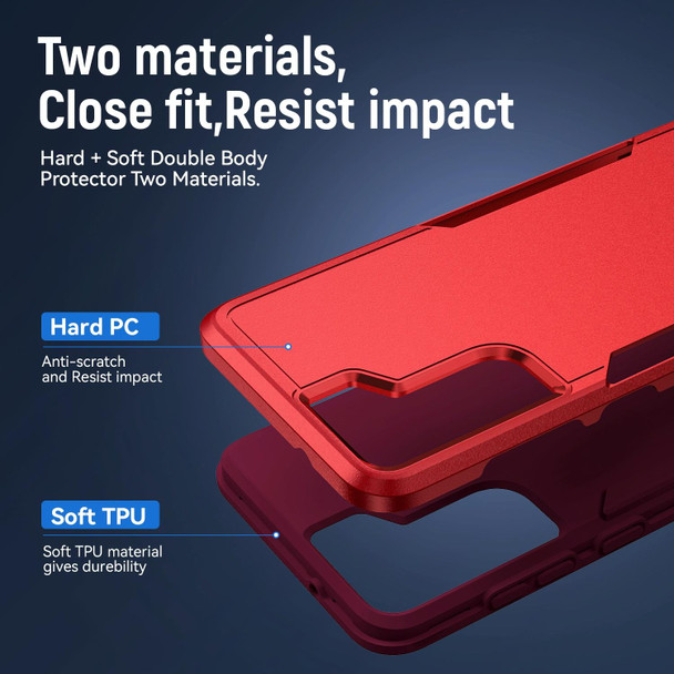 For Samsung Galay S21+ 5G Pioneer Armor Heavy Duty PC + TPU Shockproof Case(Red)