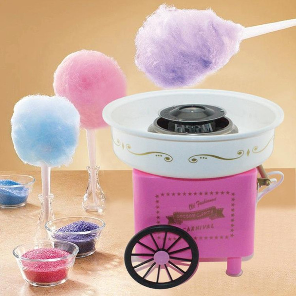Retro Trolley Mini Cotton Candy Machine, Specification:British Regulations 220 V(Pink)