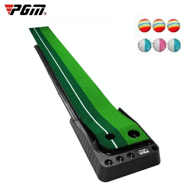PGM 3m Golf Indoor Swing Grip Putting Trainer Practice Pace with Automatic Return Fairways & 3 Soft Balls & 3 Two-color Balls