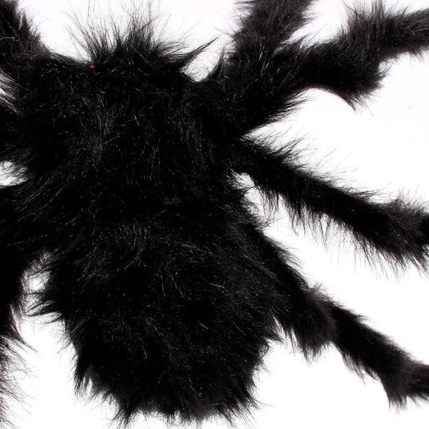 2 PCS Creative Halloween Party Black Plush Spider Decoration, Size:30cm