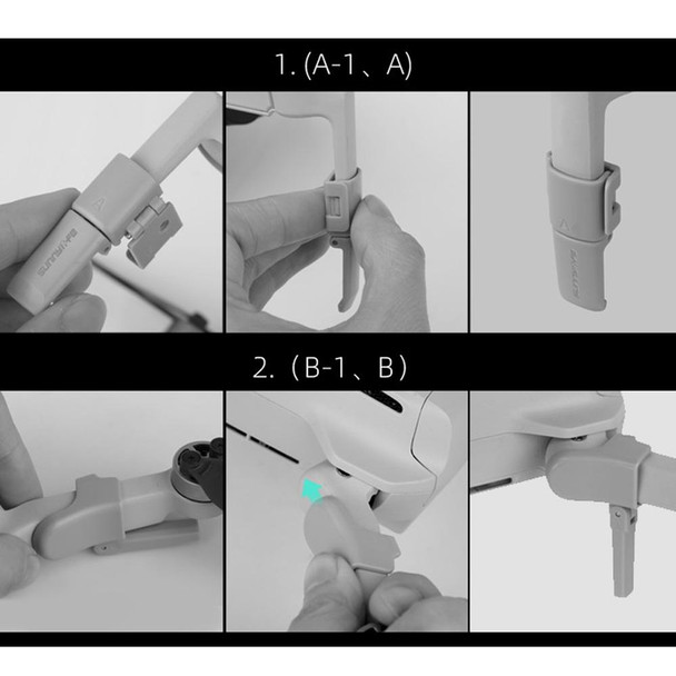 Sunnylife MM-LG541 Foldable Heightened Landing Gears for DJI Mavic mini (Grey)