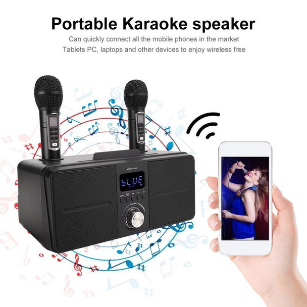 SDRD SD309 Wireless Microphone Bluetooth Audio All-In-One Machine(Black)