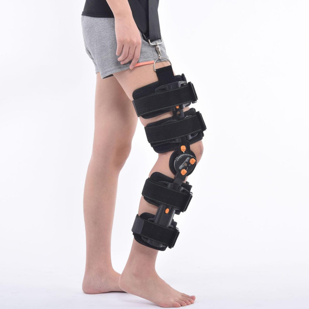 12-Hole Length Adjustable Adult Knee Bracket Leg Fixed Bracket ,Style: Hook And Loop Fastener, Specification: No strap