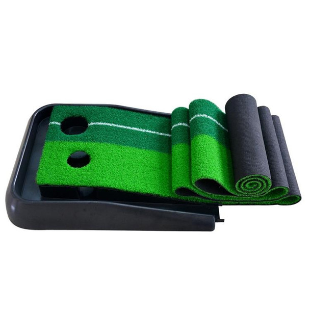 PGM 2.5m Golf Indoor Swing Grip Putting Trainer Practice Pace with Automatic Return Fairways