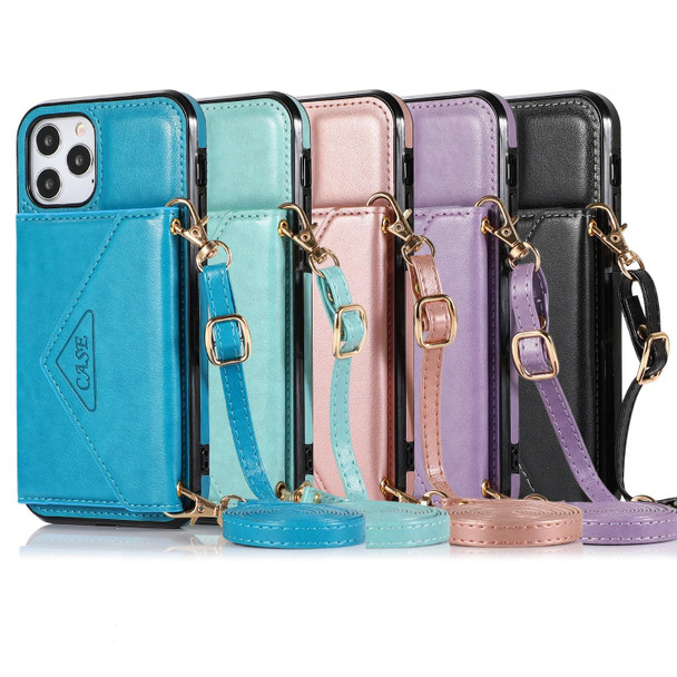 For iPhone XS Max Multi-functional Cross-body Card Bag TPU+PU Back Cover Case with Holder & Card Slot & Wallet(Green)