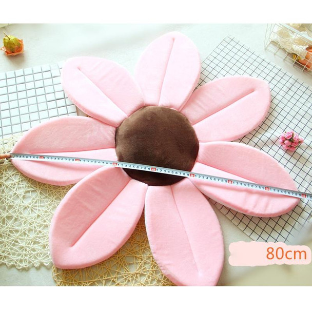 Foldable Bathtub Blooming Sink Lotus Flower Bath Mat Pad for Newborn Baby, Size: 80cm x 80cm x 5cm(Dark Blue)