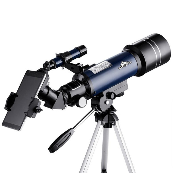 WR852-3 16x/66x70 High Definition High Times Astronomical Telescope with Tripod & Phone Fixing Clip & Moon Filter(Dark Blue)